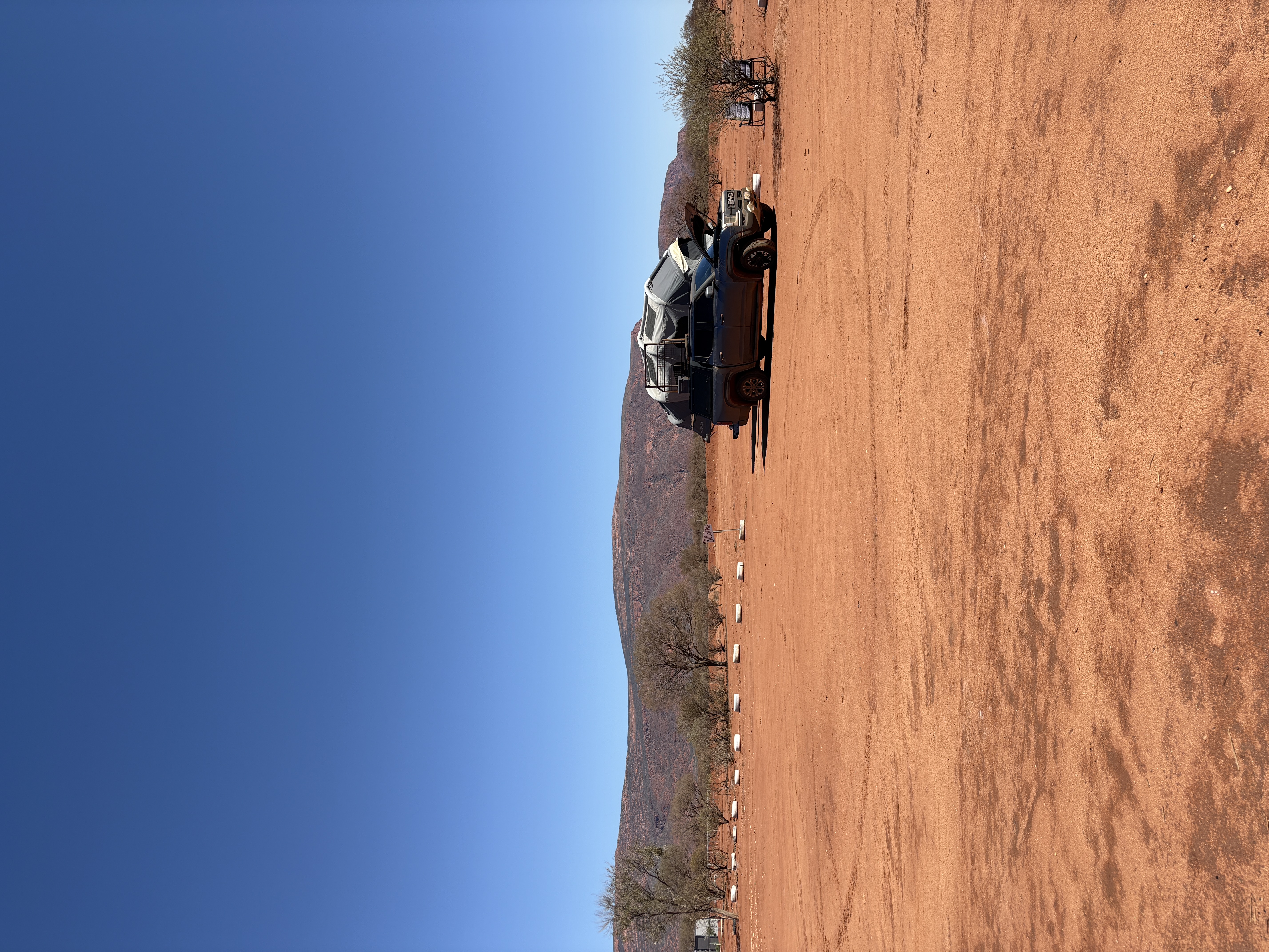 Camping vehicle in the outback